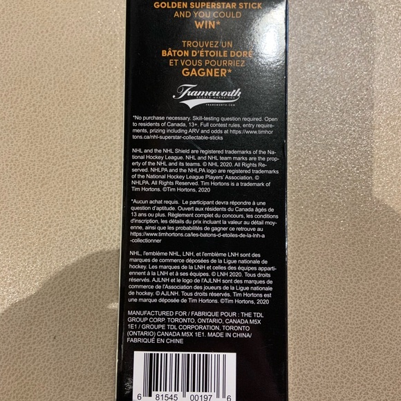 New Collectable Tim Hortons “Austin Matthews” hockey stick. MVP winner. … - Picture 3 of 4